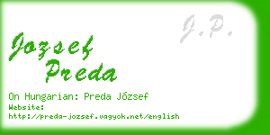 jozsef preda business card